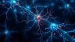 © cheng - Glowing neuron network with magnesium crystals pulsing at synaptic junctions.