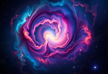 Wall Mural - Abstract swirling nebula, cosmic dust and stars,  galaxy,  swirls