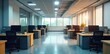 © Charan - Empty office desks, closed doors, deserted hallways suggest a company downsizing or relocation A sense of quiet emptiness prevails in this post-occupancy scene , architecture, economy