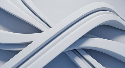 Wall Mural - Abstract white lines crossing and creating dynamic shapes