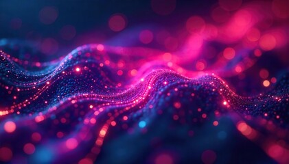 Close-up of vibrant, flowing digital data streams; abstract representation of electronic information flow, binary code, and network connectivity , information, wires