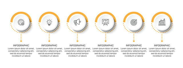 Wall Mural - steps business data visualization timeline process infographic template design with icons. simple in