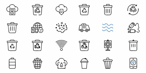 Collection of assorted outline icons, perfect for web design and app development resources