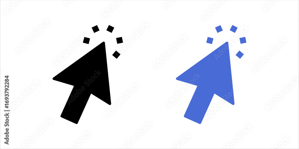 Computer mouse click cursor. Load symbol. Pointer cursor and loading ...