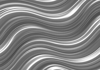 Wall Mural - abstract background of flowing silver and gray waves with a metallic liquid texture