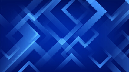 Wall Mural - abstract background design with overlapping geometric shapes in blue creating modern technology text