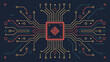 © nasyih - Abstract Circuit Board Design with Central Processor.