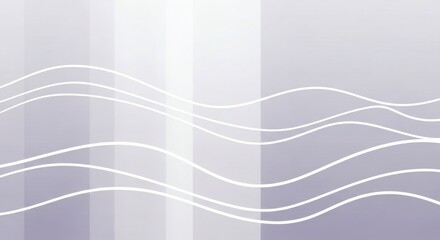 Wall Mural - abstract background with white wavy lines on a gradient of purple and white vertical bars