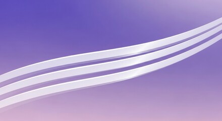 Wall Mural - gradient purple background with white wavy lines