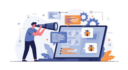 Software development bug hunting and debugging process exploration and discovery through coding and analysis