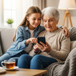 © Tegar Ramadhani - Granddaughter Teaching Her Grandmother How to Use a Smartphone at Home