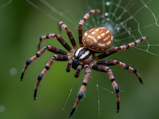 Wall Mural - spider on the web macro