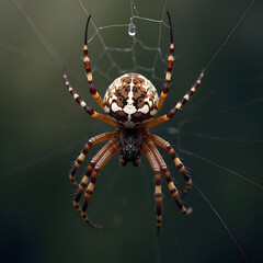 spider on the web macro