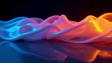 Morphing Polygon Meshes Twisting Dynamically with Gradient Glow Seamless 4K Loop
