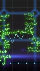 Wall Mural - animation of scientific data processing over dark background