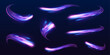 © ikril - Big set neon line as speed or arc, turn, twist, bend in light effect. Futuristic dynamic motion technology. Neon color glowing lines background, high-speed light trails effect.