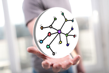 Wall Mural - Concept of network
