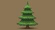 © anjas - Vibrant Green Conifer Tree with Detailed Fir Needles