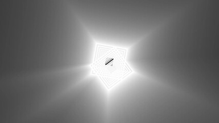 Wall Mural - Glowing white geometric squares with futuristic abstract animation digital background