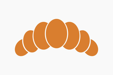 Wall Mural - croissant design element icon on white background. bakery symbol vector illustration.