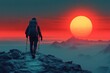 © Oleksandr - Exploring breathtaking mountain landscapes while hiking into a surreal sunset atmosphere