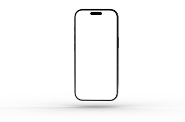 High-quality image of a modern smartphone with a blank screen, perfect for app presentations or website designs.