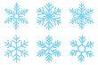 © Slava - Snowflake different icons. Blue snowflake icon set isolated vector illustration. snowflakes icon, snow or snowflake winter symbol set vector art illustration isolated on transparent png