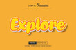 © frakibuix - Explore Text Effect yellow background