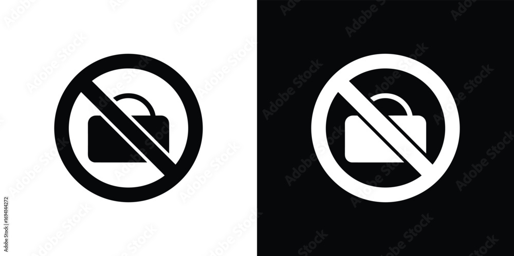 Forbidden Bag Icon Transparent, Shopping Restriction Symbol Isolated ...