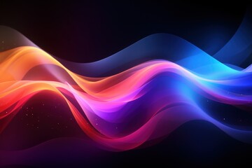 Wall Mural - particles wave backgrounds abstract pattern.