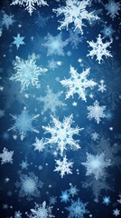 Canvas Print - snowflake christmas pattern blue.