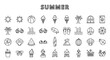 © Ali Haider22 - Summer and Vacation Line Icons - Modern Vector Set