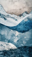 Canvas Print - winter wallpaper landscape mountain outdoors.