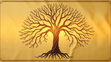 A classic tree of life diagram is unraveled and rewoven into a new, complex network of glowing light.