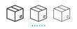 © Bradericon - package icon. Thin line icon vector