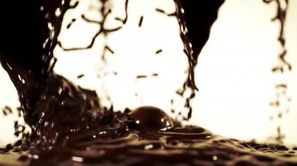 Chocolate liquid splash