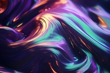 Wall Mural - holographic abstract fluid backgrounds graphics pattern.