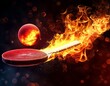 © DailyLens Studio - A colorful display of fire as a ping pong ball flies.