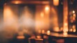 © Blur Bokeh - Luxury cigar lounge blurred bar interior, amber lighting, cinematic smoky warm tone,