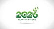 © Rima Akter - Happy new year 2026 green typographic design with growing plant elements