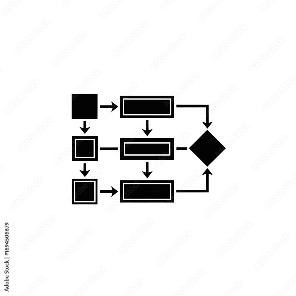 Flowchart Diagram Process Chart Workflow Steps. Stock Vector | Adobe Stock