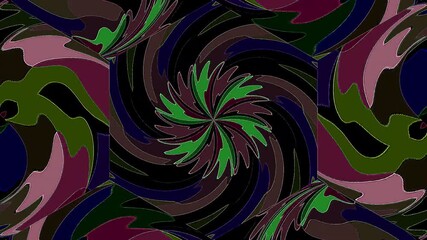 Wall Mural - abstract lines colorful light shining round shape in center, Abstract background moving stripes and flashing with shining light