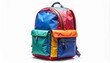 © Rasheeda - Bright colored school backpack with multiple compartments strong fabric bag isolated on white background