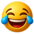 © Tee Craft - Joyful emoji with tears of laughter expressing extreme happiness and amusement emotion