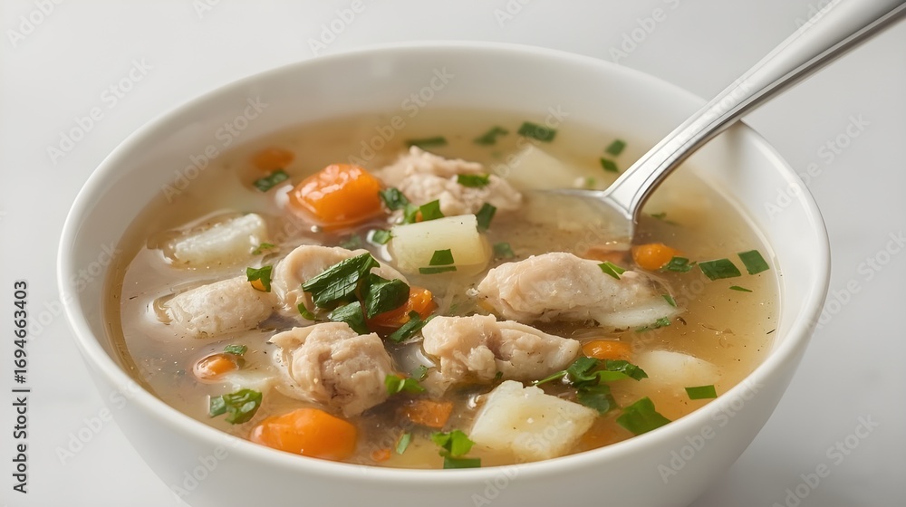 Hot Corn Soup in Ceramic Bowl – Comfort Food Concept