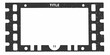 © Partha - Retro film strip frame with title space and perforation holes for cinematic design
