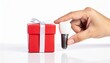 © photostockatinat - Dental implant next to gift box, concepts for dental health care