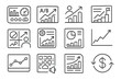 © Hubba Bubba - Business, finance outline icon set. charts, analysis, growth outline collection