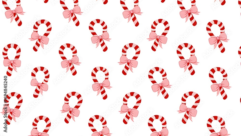 Winter High-End Textile Studio Seamless Pattern / Candy Cane Delight