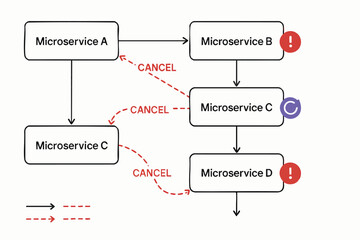 Saga Pattern Flowchart